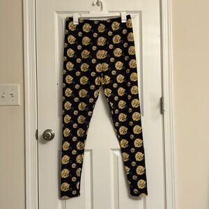Pittsburgh Steelers Black Gold Leggings Polyester Spandex Plus Size Fits 12-18